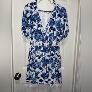 Abercrombie & Fitch Blue Floral Dress XS
